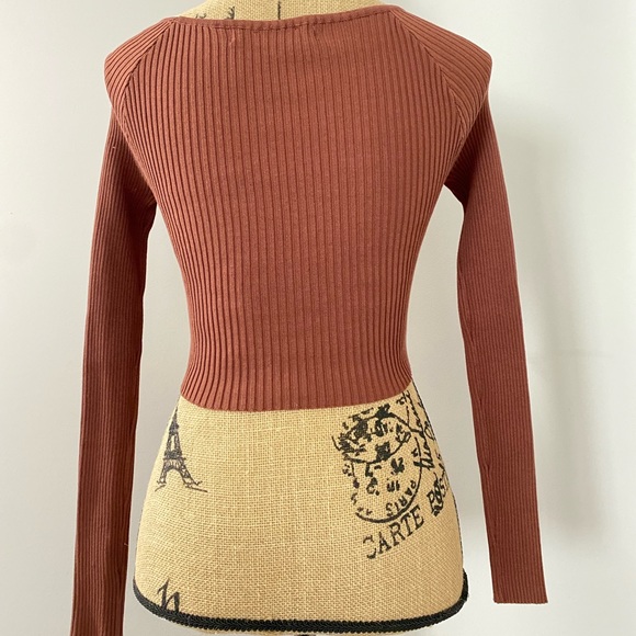 Okakie Heavy Sweet-Heart Sweater Top - Picture 2 of 6